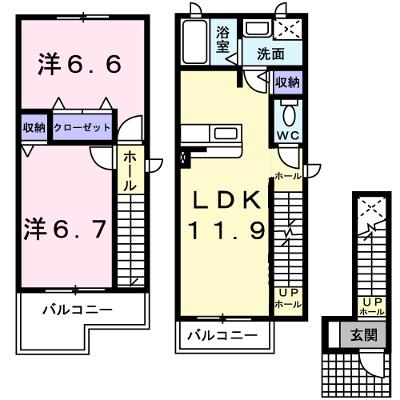 リス・ブラン 207【管理NO：1-015699601-02060】 ★家具家電は申し込み後に搬入します★の外観画像