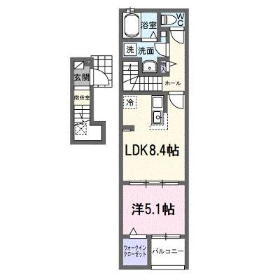 ベル　オーブⅦ 203【管理NO：1-028786601-02030】 ★家具家電は申し込み後に搬入します★ ★2026年10月上旬入居可能★の外観画像