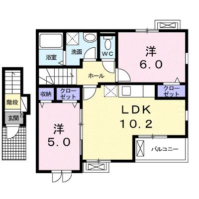 ドミール・セン　Ｃ 202【管理NO：1-019434501-02020】 ★家具家電は申し込み後に搬入しますの外観画像