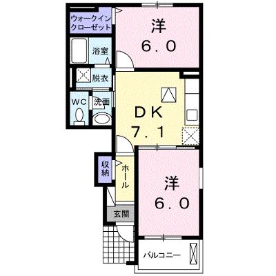 カーサ・アルドーレⅡ 102【管理NO：1-016902202-01020】 ★家具家電は申し込み後に搬入しますの外観画像