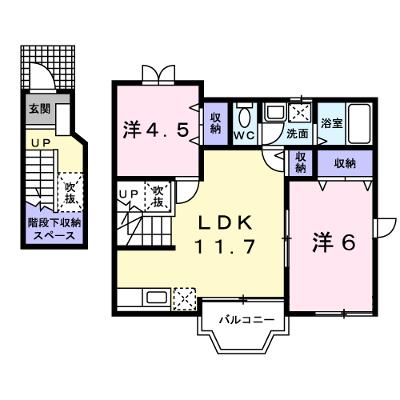 プリムラ 201【管理NO：1-011169601-02010】 ★家具家電は申し込み後に搬入しますの外観画像