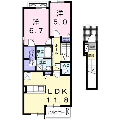 スザンヌ　ランラン 203【管理NO：1-021459701-02030】 ★家具家電は申し込み後に搬入します 2026年08月下旬入居可能の外観画像