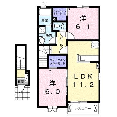 メゾン　エンジュ　Ⅱ 203【管理NO：1-021430401-02030】 ★家具家電は申し込み後に搬入しますの外観画像