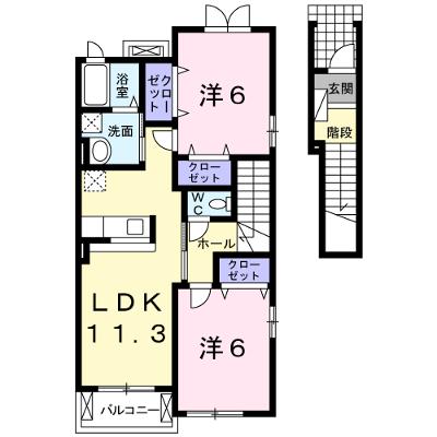 メゾン・ド・松月 201【管理NO：1-015553301-02010】 ★家具家電は申し込み後に搬入します 2026年07月下旬入居可能の外観画像