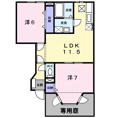 エスポワールＡ 102【管理NO：1-009340901-01020】 ★家具家電は申し込み後に搬入しますの外観画像