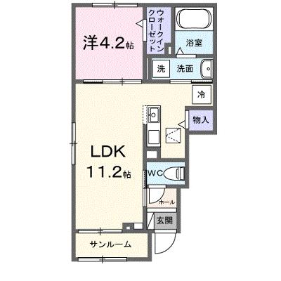 メヌエット 101【管理NO：1-028584201-01010】 ★家具家電は申し込み後に搬入します 2026年09月上旬入居可能の外観画像