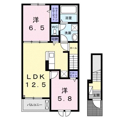 クレリア西伊場 202【管理NO：1-028418101-02020】 ★家具家電は申し込み後に搬入します★ ★2026年09月上旬入居可能★の外観画像