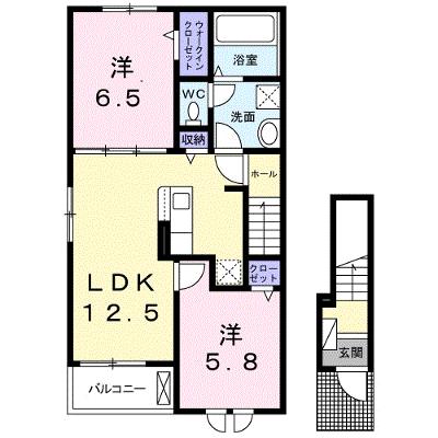 クレリア西伊場 201【管理NO：1-028418101-02010】 ★家具家電は申し込み後に搬入します★ ★2026年09月上旬入居可能★の外観画像