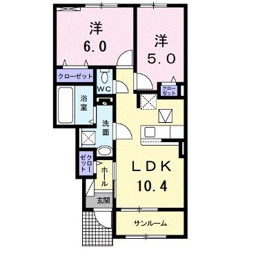 カメリアⅡ 103【管理NO：1-026099001-01030】 ★家具家電は申し込み後に搬入します 2026年08月下旬入居可能の外観画像