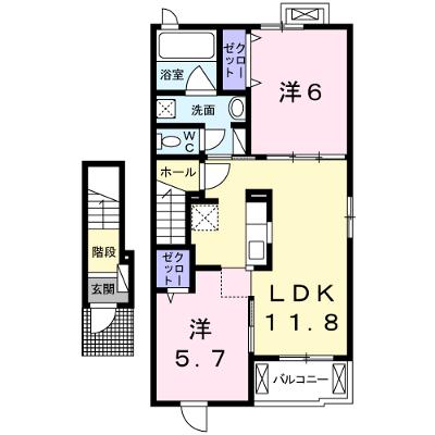 フラン　ボヌール 206【管理NO：1-024300901-02050】 ★家具家電は申し込み後に搬入します 2026年07月中旬入居可能の外観画像