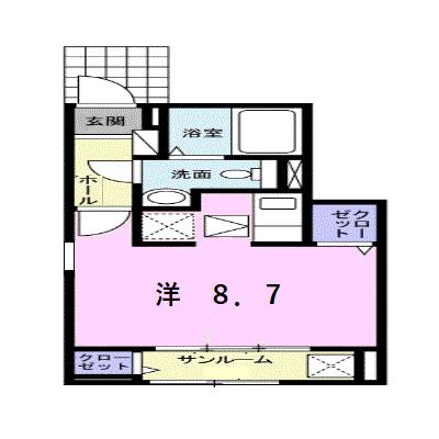 アグレアーブル　アン 102【管理NO：1-023945201-01020】 ★家具家電は申し込み後に搬入しますの外観画像