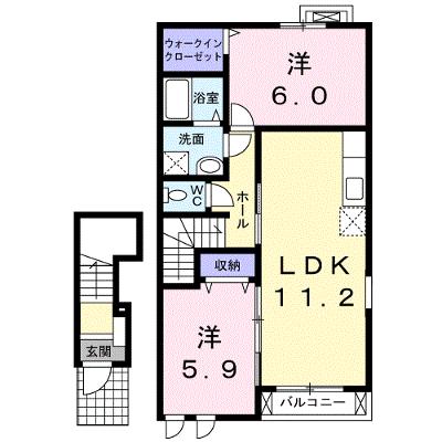 Ｋ・Ｍ　ｈｉｌｌ 202【管理NO：1-016930901-02020】 ★家具家電は申し込み後に搬入します★ ★2026年11月上旬入居可能★の外観画像