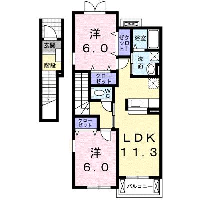 ペルペートⅢ 203【管理NO：1-013198501-02030】 ★家具家電は申し込み後に搬入しますの外観画像
