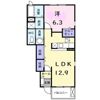 ピアーチェ　Ａ 102【管理NO：1-016325001-01020】 ★家具家電は申し込み後に搬入しますの外観画像