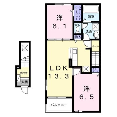アルソーレ芳川 201【管理NO：1-028593901-02010】 ★家具家電は申し込み後に搬入します 2026年09月下旬入居可能の外観画像