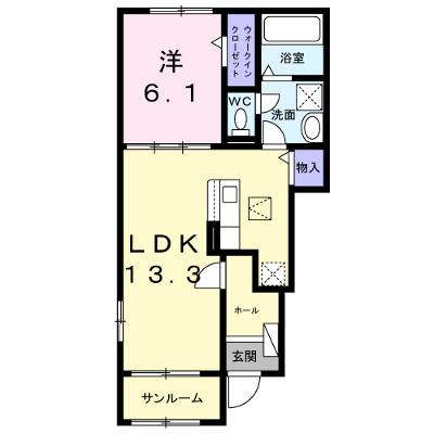 アルソーレ芳川 101【管理NO：1-028593901-01010】 ★家具家電は申し込み後に搬入します 2026年09月下旬入居可能の外観画像