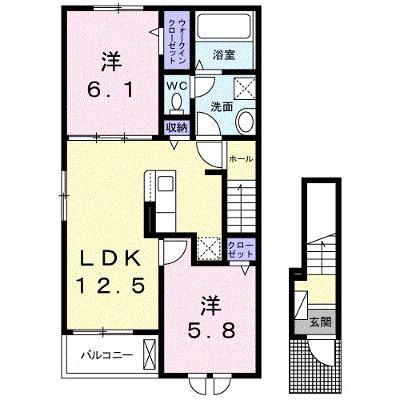 アンビシャスＢ 201【管理NO：1-028503802-02010】 ★家具家電は申し込み後に搬入します 2026年09月上旬入居可能の外観画像