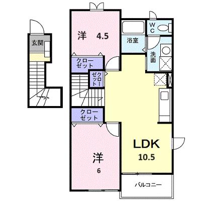 グランシャリオＢ 201【管理NO：1-011334502-02010】 ★家具家電は申し込み後に搬入しますの外観画像