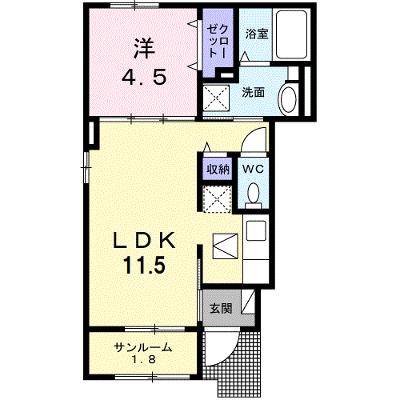 レジデンス北岩田　Ⅱ 101【管理NO：1-027479801-01010】 ★家具家電は申し込み後に搬入しますの外観画像