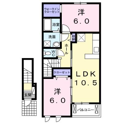 ベル　アンジュＢ 202【管理NO：1-020724802-02020】 ★家具家電は申し込み後に搬入します★の外観画像