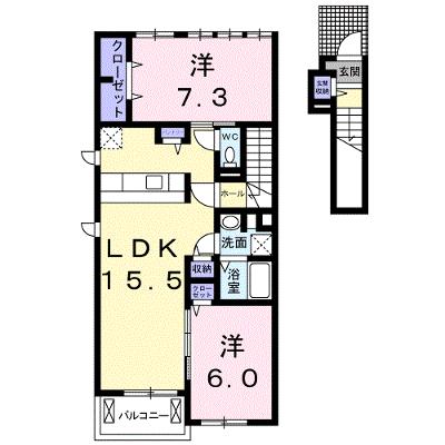 クレール　カンパーニュ 203【管理NO：1-023448401-02030】 ★家具家電は申し込み後に搬入します 2026年08月下旬入居可能の外観画像