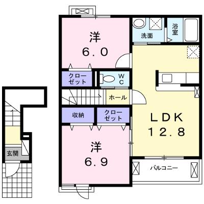 レジデンス岩田　Ａ 202【管理NO：1-022694601-02020】 ★家具家電は申し込み後に搬入しますの外観画像