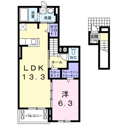 ベル・ソレイユＫ 203【管理NO：1-020899401-02030】 ★家具家電は申し込み後に搬入しますの外観画像