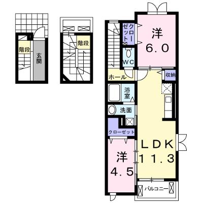 カーサ　グラース 301【管理NO：1-020097401-03010】 ★家具家電は申し込み後に搬入しますの外観画像