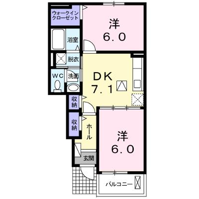 カーサ下五井 102【管理NO：1-017880701-01020】の外観画像
