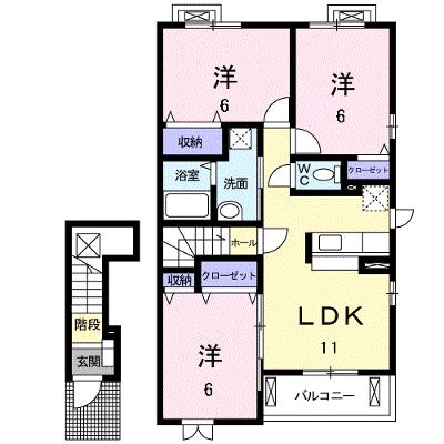 プリムローズ　ウエスト 202【管理NO：1-015402901-02020】 ★家具家電は申し込み後に搬入しますの外観画像