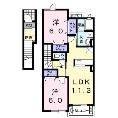 サンライズ榎Ｂ 202【管理NO：1-015373802-02020】 ★家具家電は申し込み後に搬入しますの外観画像