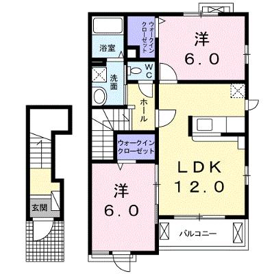シャルマン桜Ｄ 202【管理NO：1-021416501-02020】 ★家具家電は申し込み後に搬入しますの外観画像