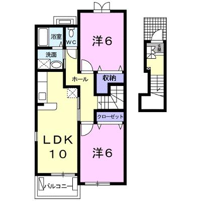 シンシア 205【管理NO：1-012673001-02040】 ★家具家電は申し込み後に搬入します 2026年07月下旬入居可能の外観画像
