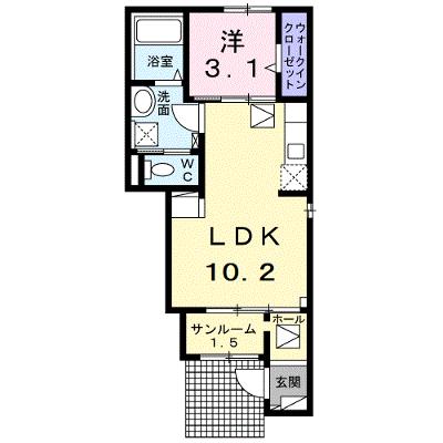 アンジュ　ヴェール 107【管理NO：1-027018601-01060】 ★家具家電は申し込み後に搬入します★の外観画像