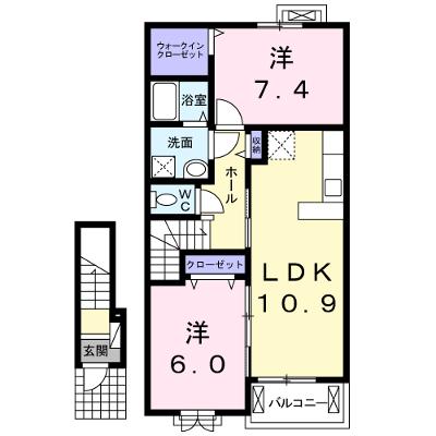 ラ　カサ　プリマベーラ 205【管理NO：1-021356201-02040】 ★家具家電は申し込み後に搬入しますの外観画像