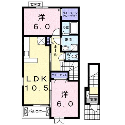 レインボーヒルズⅠ 201【管理NO：1-020920701-02010】 ★家具家電は申し込み後に搬入します 2026年07月下旬入居可能の外観画像