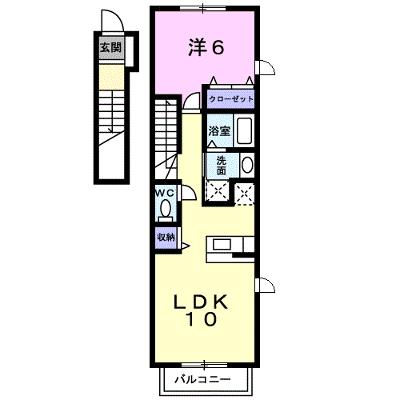 みかんとりんご 201【管理NO：1-012435501-02010】 ★家具家電は申し込み後に搬入しますの外観画像