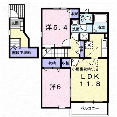 セレーノ蔵子 205【管理NO：1-012239301-02040】 ★家具家電は申し込み後に搬入します 2026年08月上旬入居可能の外観画像