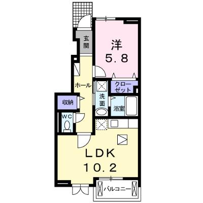 グランディール藤川 102【管理NO：1-017847501-01020】 ★家具家電は申し込み後に搬入します 2026年08月上旬入居可能の外観画像
