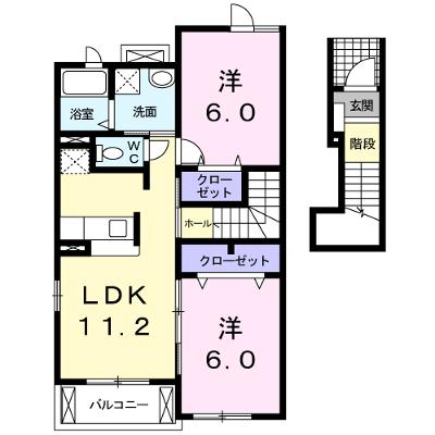 ラ・セゾンⅢ 203【管理NO：1-013809101-02030】 ★家具家電は申し込み後に搬入しますの外観画像