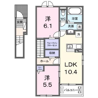 リヴェール・ＫⅡ 201【管理NO：1-027093002-02010】 ★家具家電は申し込み後に搬入しますの外観画像