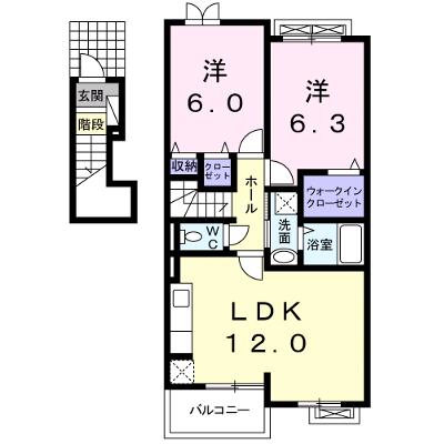 プリムラⅡ 202【管理NO：1-019255901-02020】 ★家具家電は申し込み後に搬入しますの外観画像