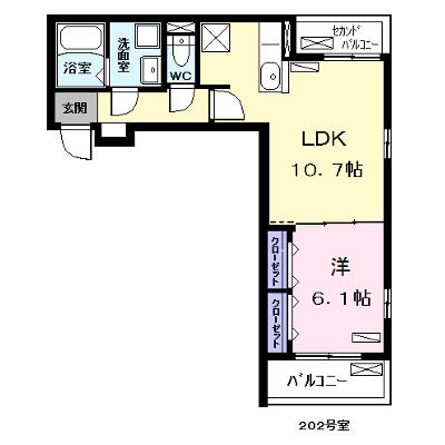 カーサ・エスペランサ 202【管理NO：1-025189801-02020】 ★家具家電は申し込み後に搬入しますの外観画像