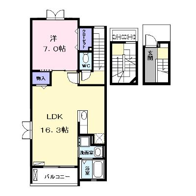 アルバーダ　Ⅱ 303【管理NO：1-017502802-03030】 ★家具家電は申し込み後に搬入します★の外観画像