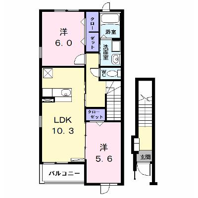 カーサ　アウローラⅡ 201【管理NO：1-014132302-02010】 ★家具家電は申し込み後に搬入しますの外観画像