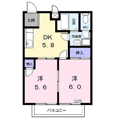 ピアときわ 202【管理NO：1-009513401-02020】 ★家具家電は申し込み後に搬入します★の外観画像