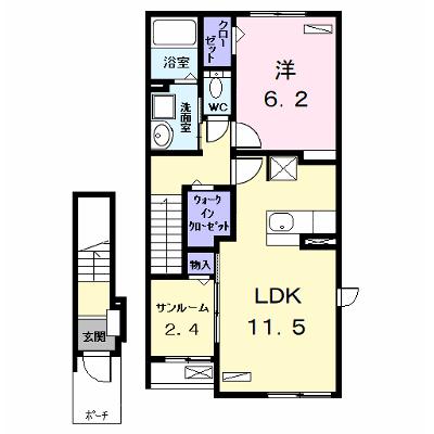 ジュアン 202【管理NO：1-027039301-02020】 ★家具家電は申し込み後に搬入しますの外観画像