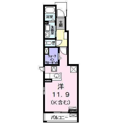 Ｋ．Ｎコンプレーション　Ⅲ 102【管理NO：1-020850401-01020】 ★家具家電は申し込み後に搬入しますの外観画像