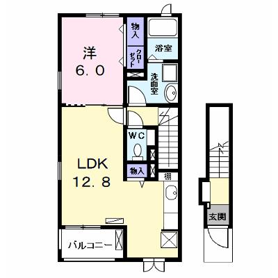 カーサ　セレノ 201【管理NO：1-018745501-02010】 ★家具家電は申し込み後に搬入しますの外観画像