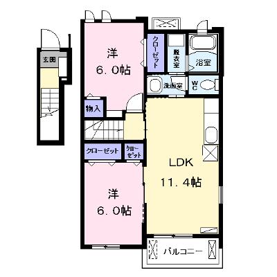 プラシード　Ⅱ 201【管理NO：1-016266501-02010】 ★家具家電は申し込み後に搬入しますの外観画像